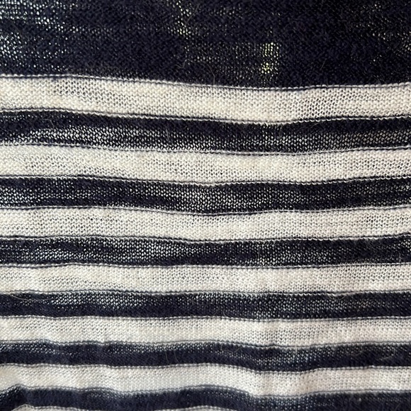 Navy and white striped sweater from express. Size small. - Picture 3 of 6